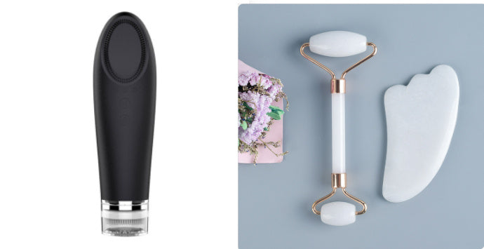 Lunova™ Premium Set za Masažu Lica – Gua Sha & Jade Roller